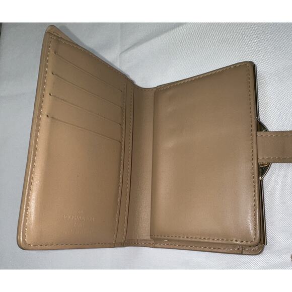 Louis Vuitton Glossy Beige Vernis Porte Monnaie Billets Viennois Kisslock Wallet - Picture 12 of 16